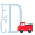 Firetruck Fill Stitch Monogram Supply