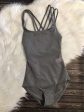 Capezio - Mesh Insert Strappy Cami Leo - Adult (11287W) - Grey Online now