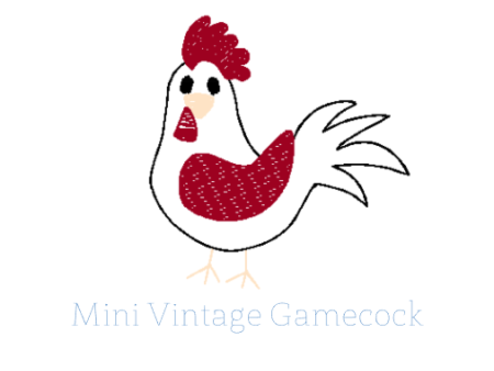 Mini Outline Gamecock Embroidery Fashion