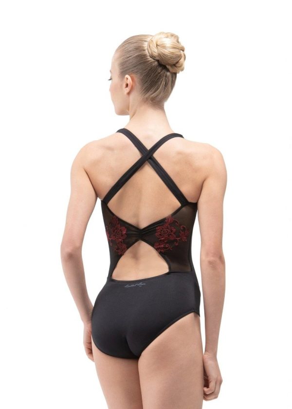 Ballet Rosa - Anette Cross Back Leotard - Adult (1071MFA) - Noir & Bordeaux FINAL SALE Supply