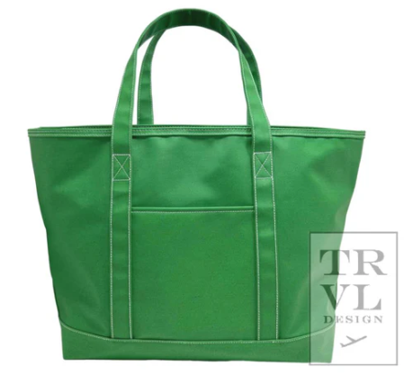 Kelly Green Coated Canvas Maxi Tote Online Hot Sale