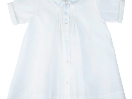 Boys Train Embroidered Daygown- White Hot on Sale