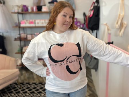 Carolina Dancewear Logo Sweatshirt - Child Adult - White Fashion