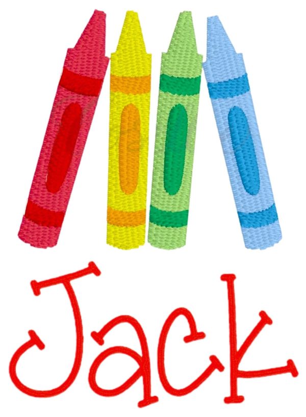 Fill Stitch Crayons Monogram on Sale