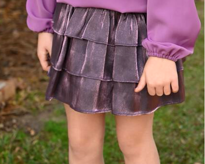 Luna Skirt - Plum Shimmer Discount