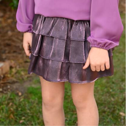 Luna Skirt - Plum Shimmer Discount