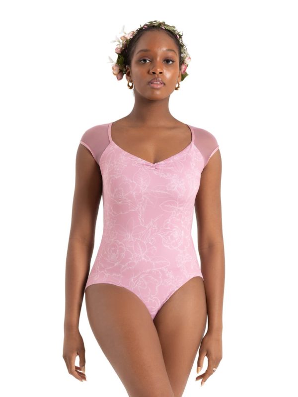 *Capezio - Wildflower Daisy Cap Sleeve Leotard - Child Adult (12089C 12089W) - Outline Floral Lilas Online Hot Sale