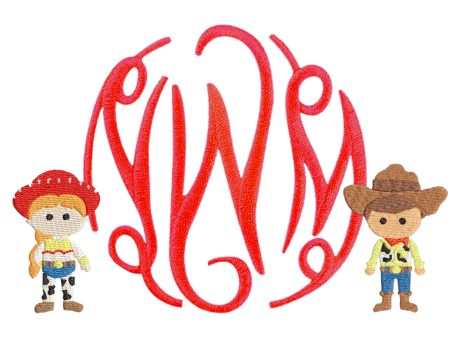 Toy Story Monogram - Woody & Jessie Sale