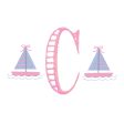 Girls Sailboats Monogram Fashion