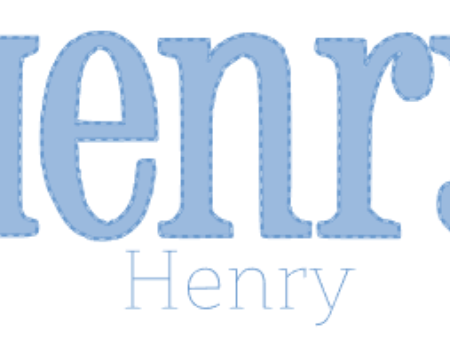 Henry Vintage Stitch Outline Font Discount