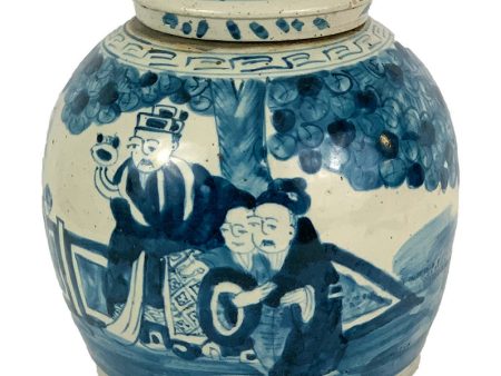 Mid Lidded Porcelain Jar - Chinese Dieties Online Hot Sale