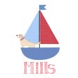 Lab in Sailboat Monogram For Discount