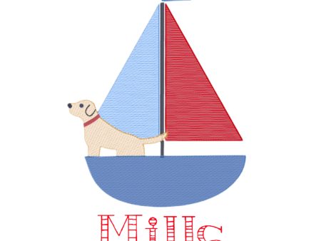 Lab in Sailboat Monogram For Discount