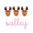 Fill Stitch Reindeer Monogram - Girl Fashion