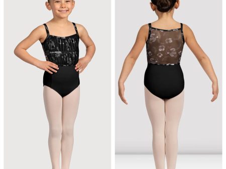 *Bloch - Brooke Petal Scoop Neck Mesh Back Leotard - Child (CL5247) - Black Online