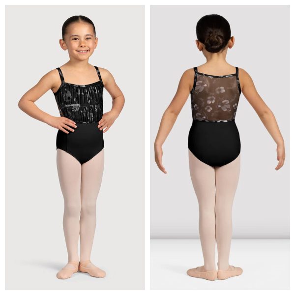 *Bloch - Brooke Petal Scoop Neck Mesh Back Leotard - Child (CL5247) - Black Online