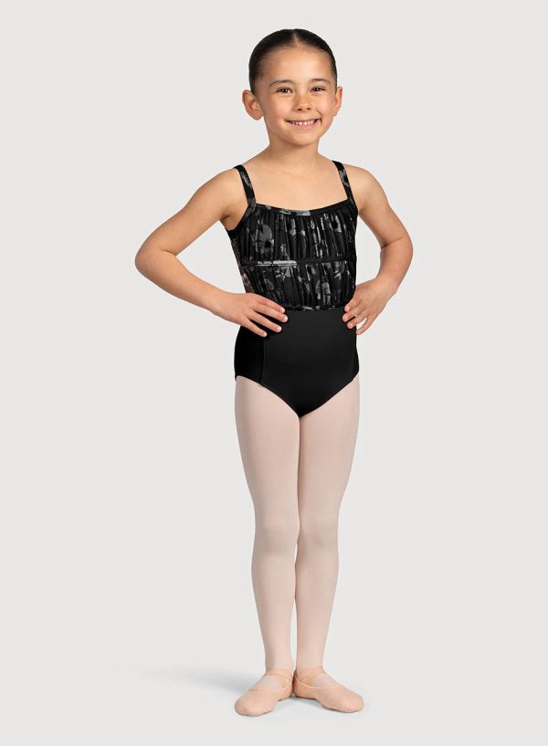 *Bloch - Brooke Petal Scoop Neck Mesh Back Leotard - Child (CL5247) - Black Online