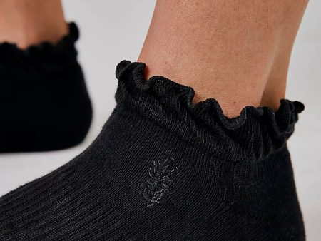 Free People Movement - Movement Ruffle Sneaker Socks 2 Pack (OB865001) - Black Online now