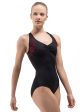 Ballet Rosa - Anette Cross Back Leotard - Adult (1071MFA) - Noir & Bordeaux FINAL SALE Supply