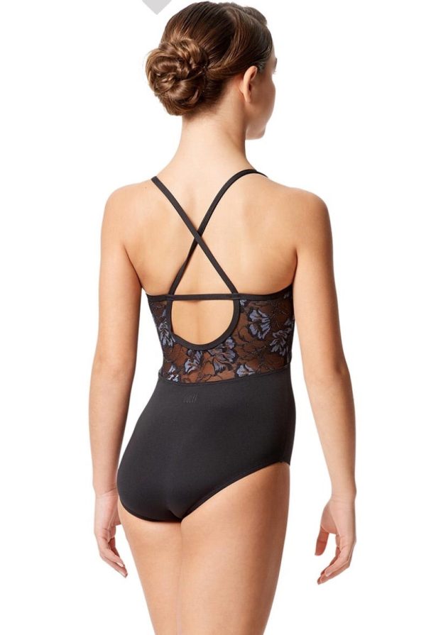 *Lulli Dancewear - Gracia Colored Lace Camisole Leotard - Child (LUF587C) - Black on Sale