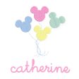 Mouse Ear Balloon Cluster Monogram For Sale