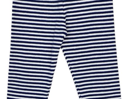 Navy White Stripe Leggings Discount