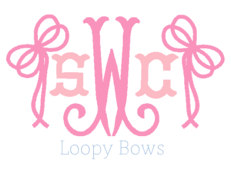 Loopy Bows Monogram For Sale