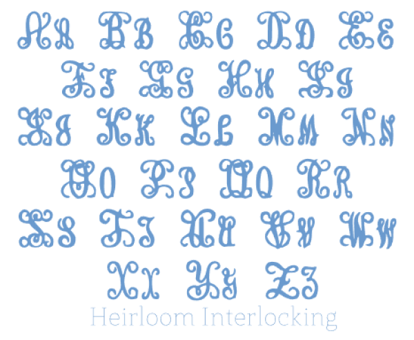 Heirloom Interlocking Vine Monogram Cheap