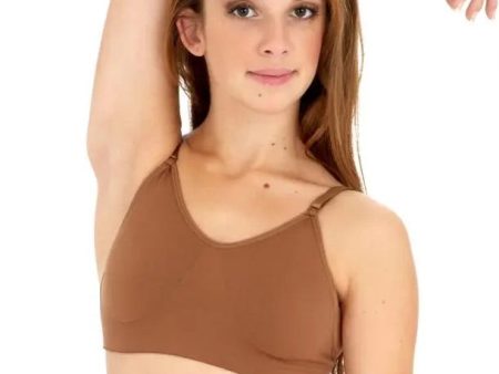 Capezio - Overs & Unders Seamless Clear Back Bra - Adult (3683) - Mocha Sale