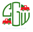 Mini Christmas Truck Monogram Discount