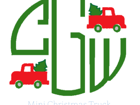 Mini Christmas Truck Monogram Discount