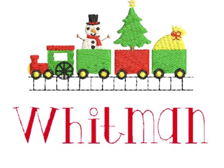 Christmas Train Monogram Fashion