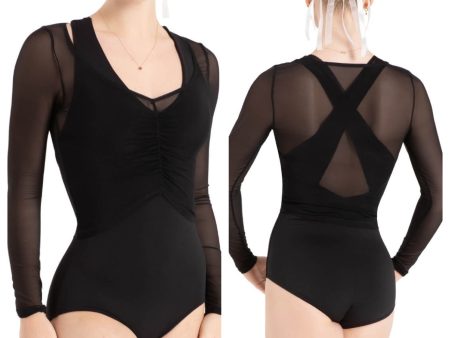 Capezio - Wildflower Meadow Mesh Top - Adult (12094W) - Black Hot on Sale