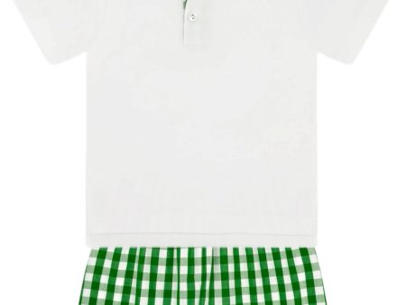 *PRE-ORDER* Stewart Short Set - Augusta Green Gingham on Sale