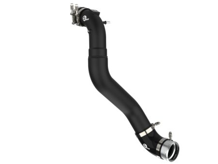 aFe 21+ Ford F-150 V6-3.5L (tt) BladeRunner 3in to 3.5in Aluminum Cold Charge Pipe Black Online now