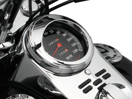 Kuryakyn Speedometer Trim Ring With Visor Chrome on Sale